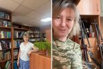 Вдень захищає книгу, а вночі - небо Київщини. Історія бібліотекарки з Коцюбинського, що служить в ДФТГ "Мрія"