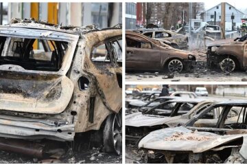 У мережі показали наслідки пожежі в автосалонах Києва