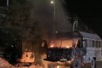 У Києві вночі горіла вантажівка (відео)