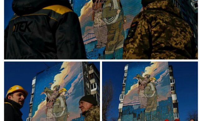 У Києві відкрили мурал, присвячений силам ППО та енергетикам