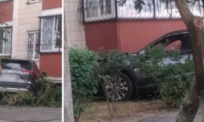 У Києві на Троєщині легковик протаранив стіну багатоповерхівки