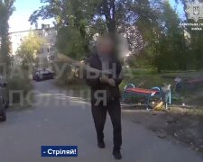 У столиці чоловік побив жінку палицею по голові та втік, а під час затримання намагався побити поліцію