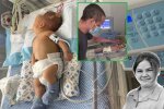 Батько вперше побачив свого новонародженого сина. За життя матері боролись 2 тижні, але вона не вижила