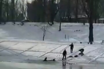 У столиці собака та дитина рятували одне одного після того, як провалились під лід на озері
