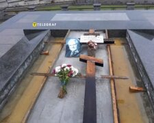 У Києві показали недоглянуте місце поховання першого президента України Леоніда Кравчука