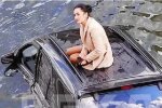 Геройка мемів: у Харкові дівчина на джипі на швидкості влетіла у річку (відео, фото)
