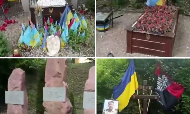 У Києві вандали розгромили могили відомих українських військових