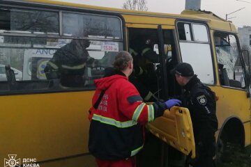Столичні ДСНС деблокували водія, якого затиснуло в маршрутці