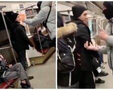 Поїздка могла стати останньою: у Києві чоловік на ходу відчинив двері вагона метро (відео)