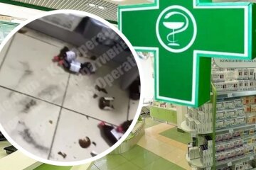 У Києві невідомий розгромив три аптеки (відео)