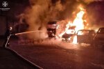 В області згоріли бензовоз та два мікроавтобуси, — ДСНС Київщини