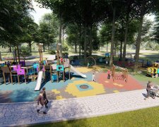 Сучасні ігрові комплекси європейського зразка: у Маріїнському парку оновлять дитячий майданчик