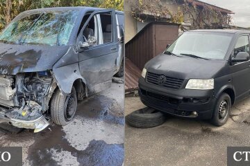 У Києві волонтери відремонтували автівку 204-ї ОБТрО, в яку влучив ворожий дрон біля Бахмута