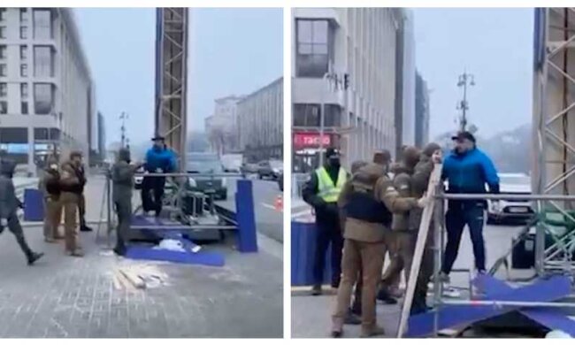 У Києві вандал розгромив величезну Ханукію: очевидці аплодували (відео)