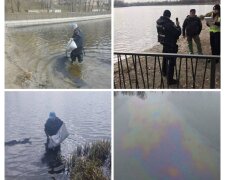 В Оболонському районі забруднили нафтопродуктами ще одне озеро