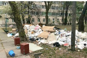 Комунальники прибрали з території столичної лікарні №4 гори сміття