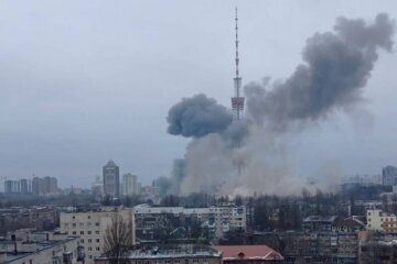 Війська РФ завдали удару по телевежі у Києві (відео)