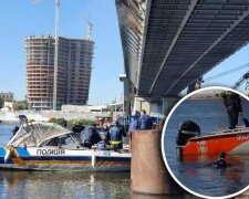 Поліцейські та водолази пірнають у Дніпро для огляду Подільського моста