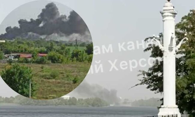 В окупованій Новій Каховці під час тривоги лунали сильні вибухи: відео “бавовни”