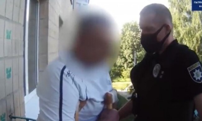 Білоцерківські патрульні завадили чоловіку скоїти самогубство (відео)