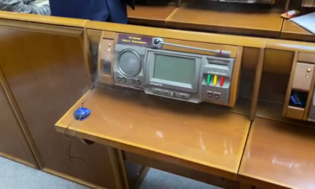 У Верховній Раді пожежа: під руками нардепа зайнявся пульт (відео)