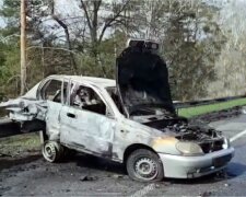 На Київщині водій згорів живцем у своєму автомобілі