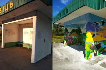 В селі Липовець, що на Обухівщині, із звичайної зупинки автотранспорту зробили витвір мистецтва