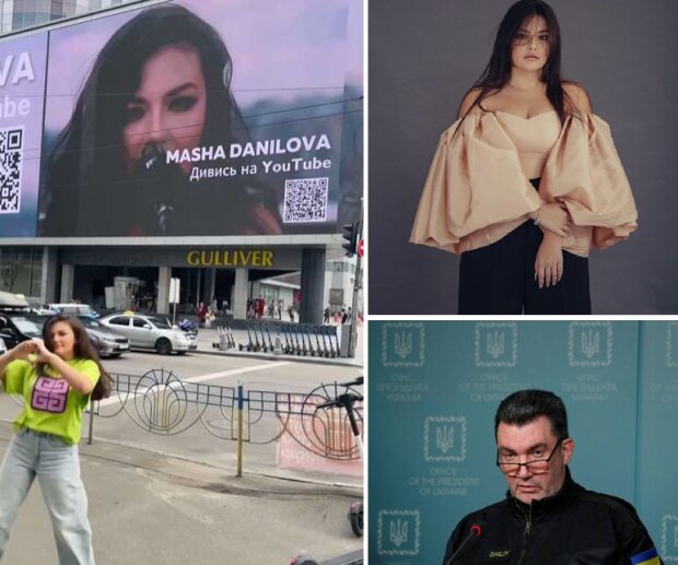 Онуку-співачку секретаря РНБО Данілова показали в рекламному ролику на найбільшому екрані України в одному з ТРЦ Києва