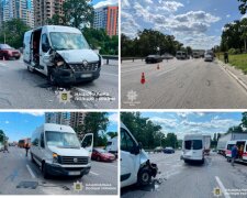 У Києві мікроавтобус протаранив авто, є постраждалі діти