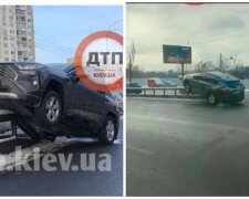 Переплутала педалі: у Києві жінка-водій заїхала на відбійник (відео)