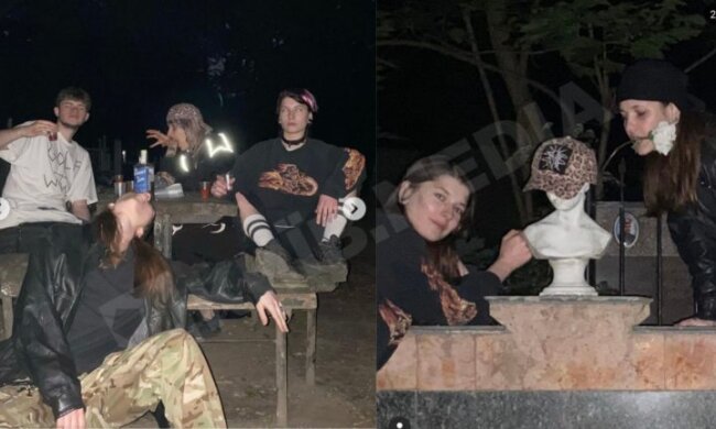 На одному зі столичних цвинтарів молодь влаштувала “тусовку”