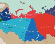 У Китаї показали “післявоєнну” карту Росії