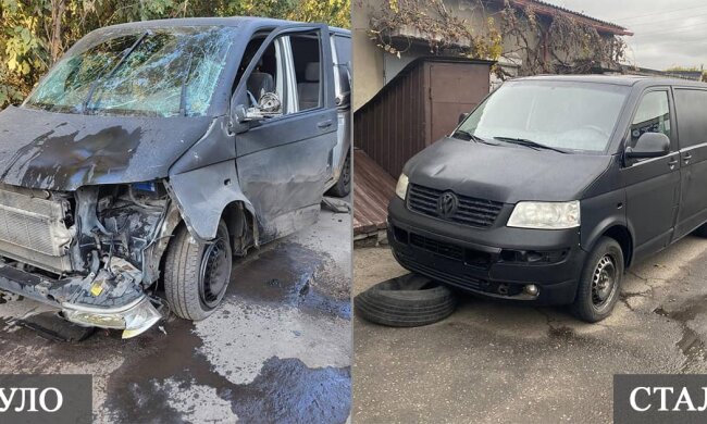 У Києві волонтери відремонтували автівку 204-ї ОБТрО, в яку влучив ворожий дрон біля Бахмута