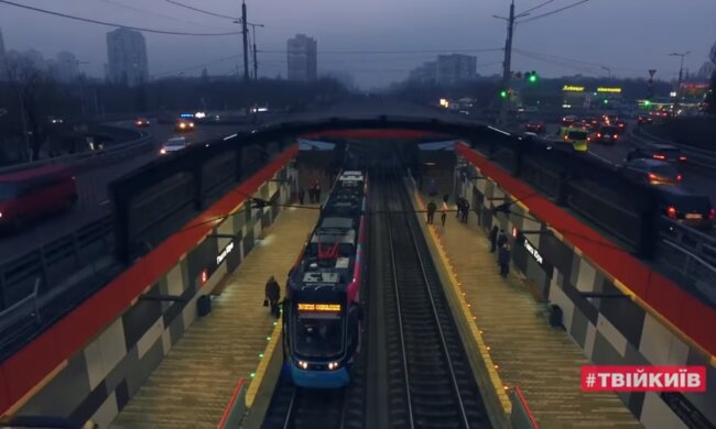 Триває ремонт станцій швидкісного трамваю: Кличко показав, як оновили Гната Юри