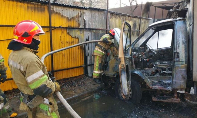 Пожежа охопила ринок у Святошинському районі