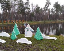 Сніговик та олені: парк Перемога підготували до зимових свят