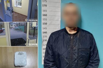Здійснив розбійний напад на адмінбудівлю — у Києві затримали зловмисника, який сам себе травмував
