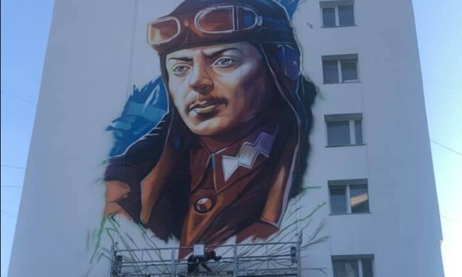 До Дня Незалежності в Києві відкриють мурал, присвячений льотчику Петру Франку