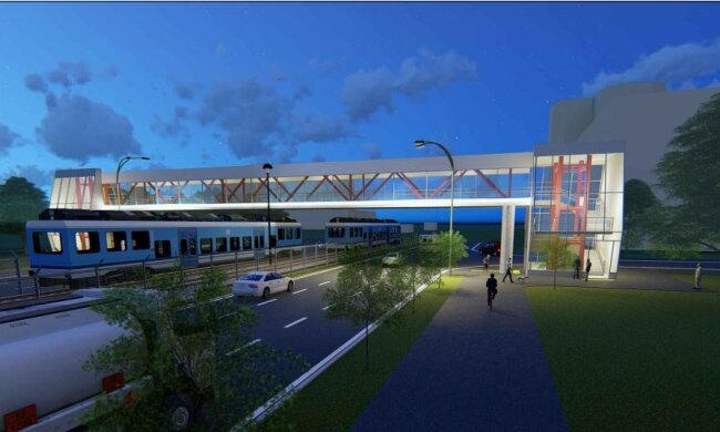 Триває реконструкція пішохідних мостів над проспектами Курбаса і Гузара.