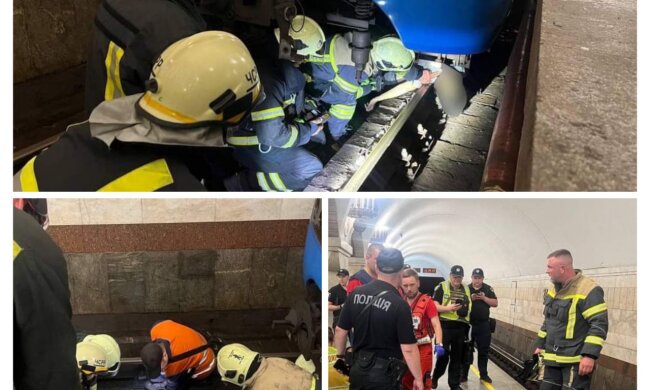 У Києві людина знову впала під потяг метро — рятувальники дістали тіло з-під вагона