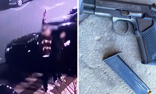 Вихвалялися перед дівчиною: камера зняла стрілянину під Києвом (відео)