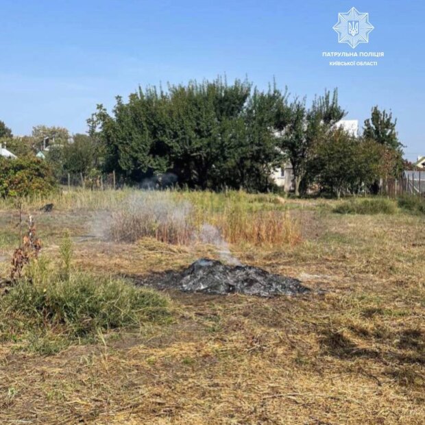 У вересні патрульні Київщини склали 16 протоколів на паліїв трави та листя