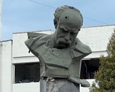 Орки в Бородянці прострелили голову Великому Кобзарю (відео)