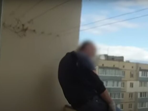 На Київщині батько двох дітей вирішив стрибнути з 9-го поверху (відео)