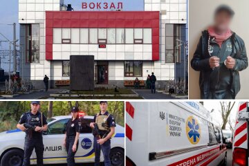 На залізничному вокзалі у Фастові, безхатько з ножем накинувся на чоловіка