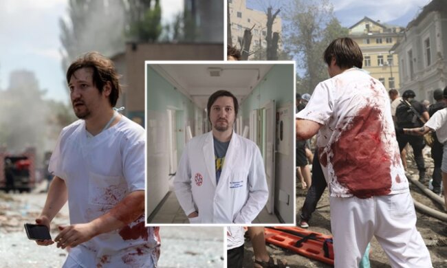 Його фото облетіло весь світ — ЗМІ взяли інтерв'ю в лікаря з "Охматдиту", який в закривавленому одязі допомагав розбирати завали