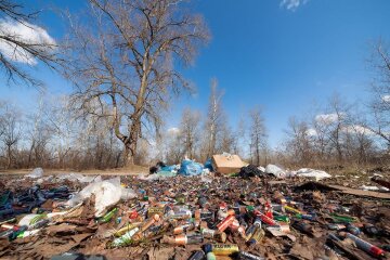 З пляжу Троєщини прибрали кладовище відпрацьованих батарейок