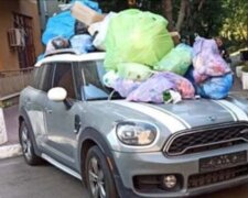 Біля Інституту культури автівку “поховали” під сміттям (відео)