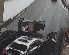 Конфлікт між автомобілістами на мосту Метро закінчився бійкою (відео)