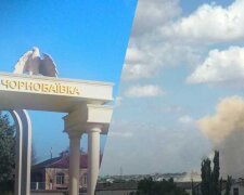 В окупованому Херсоні чутно потужні вибухи: ймовірно, знову Чорнобаївка